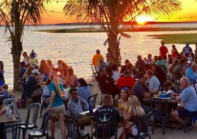 sunset, ocean city, maryland, september, restaurant